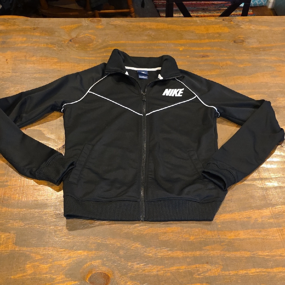 Nike Black Bomber Jacket with White Details